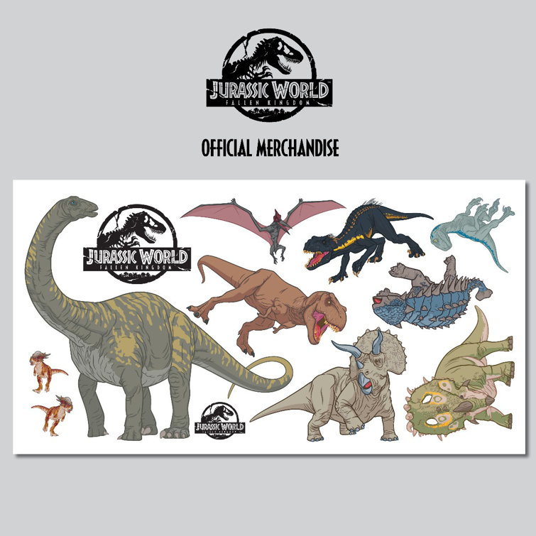 Themed Jurassic World: Fallen Kingdom Dinosaur Wall Sticker Set ...